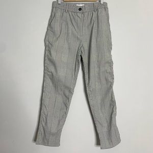 DEREK LAM 10 CROSBY Houndstooth Elastic Waist Pants Trousers